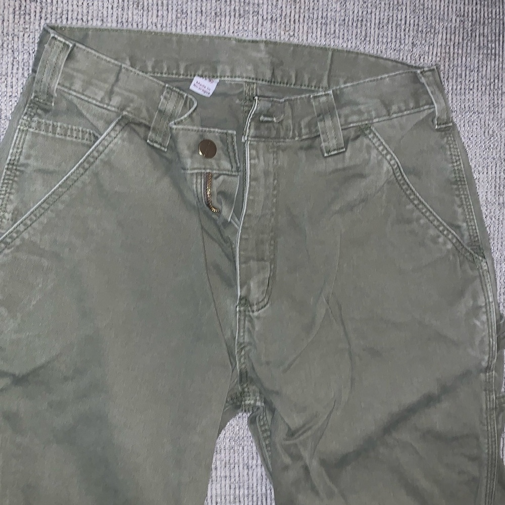 Carhartt light green olive work pants